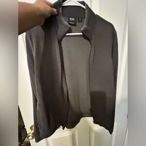 Boss Hugo Boss Men's Cotton zip-up sweatshirt with structured front Size s